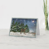 Silent-kerstkaart van nacht feestdagen kaart (Achterkant)