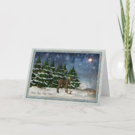 Silent-kerstkaart van nacht feestdagen kaart