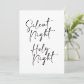 Silent-kerstkaart van nacht kaart (Staand voorkant)