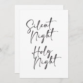 Silent-kerstkaart van nacht kaart (Voorkant / Achterkant)