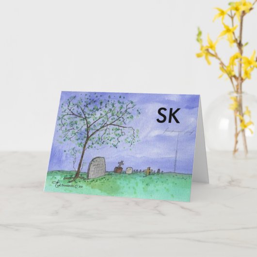 Silent Key-Kaart Kaart (Gele Bloem)