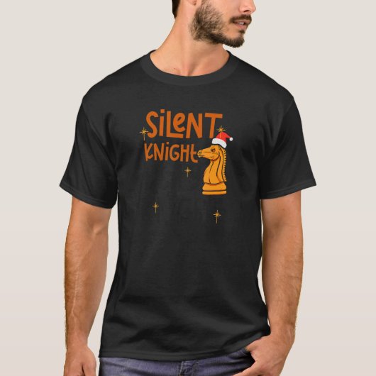 Silent Knight Heilige Knight Chess Kerstmis T-shirt (Voorkant)