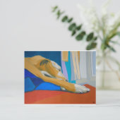 'Silent Longing' - Gele lurcher Briefkaart (Staand voorkant)