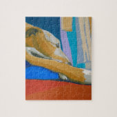 'Silent Longing' - Gele lurcher Legpuzzel (Verticaal)