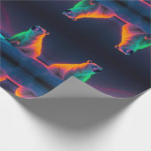 Silent Majesty: Polar Beer onder het noorderlicht Cadeaupapier (Hoek)