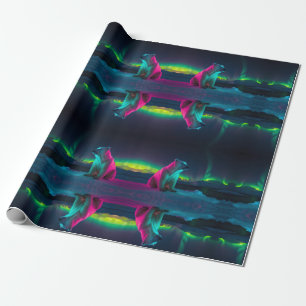 Silent Majesty: Polar Beer onder het noorderlicht Cadeaupapier