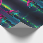 Silent Majesty: Polar Beer onder het noorderlicht Cadeaupapier (Hoek)