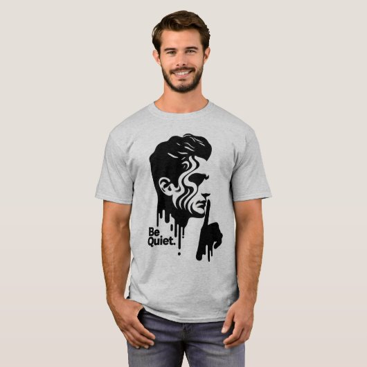 Silent Man Gift-be Rustig Symbool voor Vredesliefh T-shirt (Voorkant volledig)