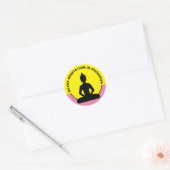 SILENT Meditation in Progress & Buddha Mindfulness Ronde Sticker (Envelop)