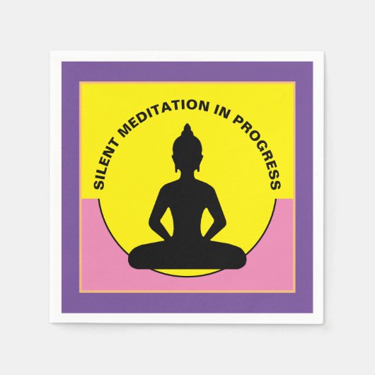 SILENT Meditation in Progress & Buddha Mindfulness Servet (Voorkant)