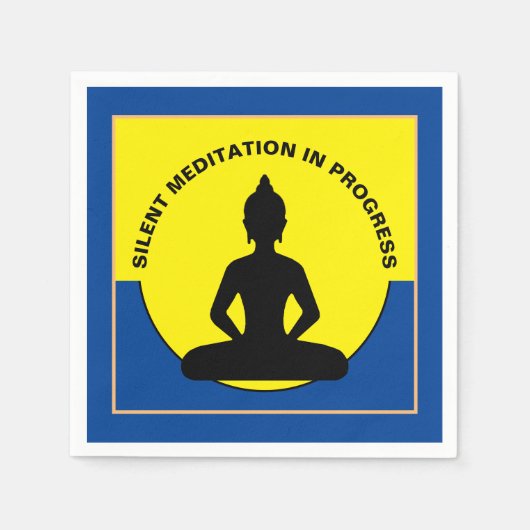 SILENT Meditation in Progress & Buddha Mindfulness Servet (Voorkant)