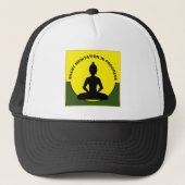 SILENT Meditation in Progress & Buddha Mindfulness Trucker Pet (Voorkant)