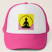 SILENT Meditation in Progress & Buddha Mindfulness Trucker Pet (Voorkant)