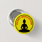 SILENT Meditation / Vipassana Retreat (Boeddha) Ronde Button 3,2 Cm (Voorkant /achterkant)
