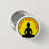 SILENT Meditation / Vipassana Retreat (Boeddha) Ronde Button 3,2 Cm (Voorkant /achterkant)