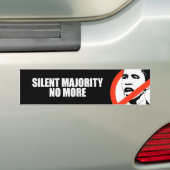 SILENT MEERDERHEID NIET MEER Bumpersticker (Op auto)