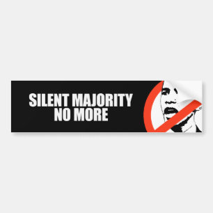 SILENT MEERDERHEID NIET MEER Bumpersticker