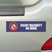SILENT MEERDERHEID NIET MEER Bumpersticker (Op auto)