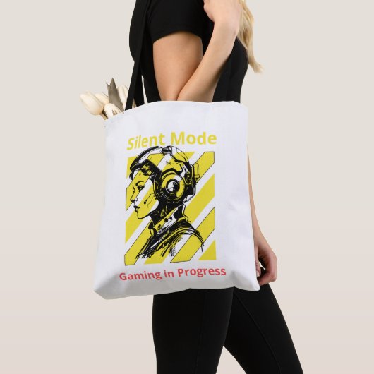 Silent Mode – Gaming in Progress | Gamer Room Warn Tote Bag (Dichtbij)