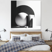 Silent Monoliths in Light Canvas Afdruk (Insitu (Slaapkamer))