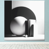 Silent Monoliths in Light Canvas Afdruk (Insitu (Houten vloer))