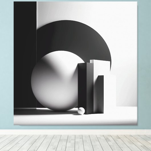 Silent Monoliths in Light Canvas Afdruk (Insitu (Houten vloer))