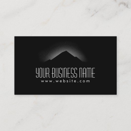 Silent Mountain Peaks Black Visitekaartje (Voorkant)