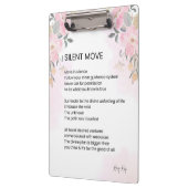 Silent Move - Aanmoedigingsgedicht Klembord (Links)