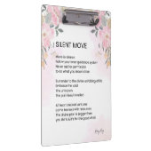 Silent Move - Aanmoedigingsgedicht Klembord (Rechts)