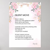 Silent Move - Aanmoedigingsgedicht Poster (Voorkant)