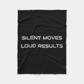 Silent Moves Loud Results - Motivation -  Fleece Deken (Voorkant)