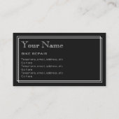 "Silent Movie" Bike Repair-Visitekaartjes Visitekaartje (Achterkant)