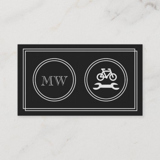 "Silent Movie" Bike Repair-Visitekaartjes Visitekaartje (Voorkant)