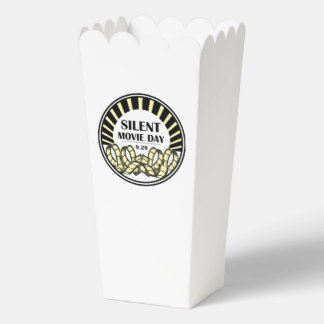 Silent Movie Day Popcorn Container Bedankdoosjes