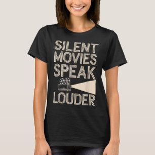 Silent Movie Fan  Cinema Clic Film Lover T-shirt
