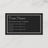 "Silent Movie" Professional Singer-Visitekaartjes Visitekaartje (Achterkant)