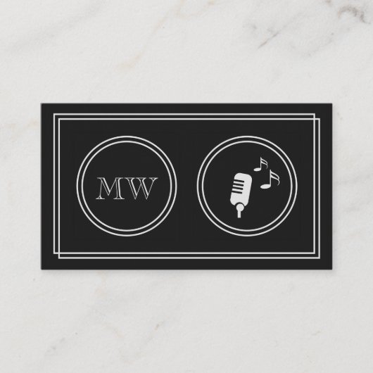 "Silent Movie" Professional Singer-Visitekaartjes Visitekaartje (Voorkant)