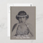 Silent Movie Star Orig Art Briefkaart (Voorkant / Achterkant)