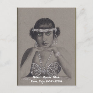 Silent Movie Star Orig Art Briefkaart
