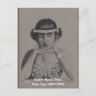 Silent Movie Star Orig Art Briefkaart