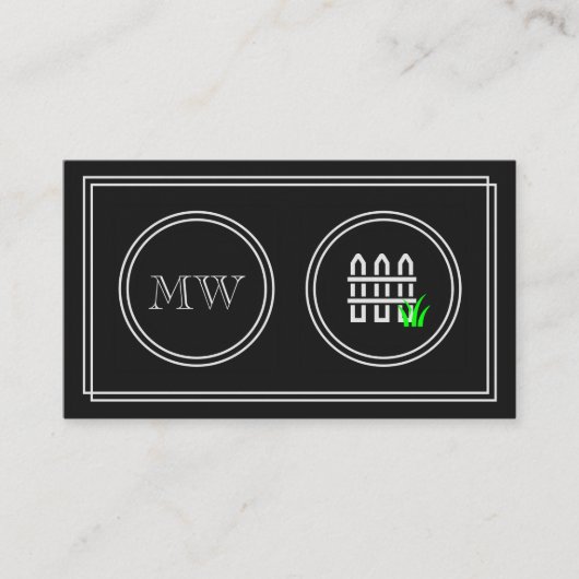 "Silent Movie" Visitekaartjes voor tuinarchitectuu (Voorkant)