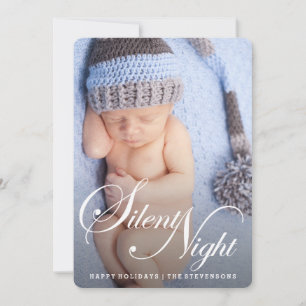 SILENT NACHT ELEGANT Holiday-fotokaart Feestdagenkaart