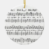 SILENT NACHT HOLY NGHT SHEET MUSIC CHRISTMAS SONG KERAMISCH ORNAMENT (Voorkant)