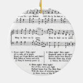 SILENT NACHT HOLY NGHT SHEET MUSIC CHRISTMAS SONG KERAMISCH ORNAMENT (Achterkant)