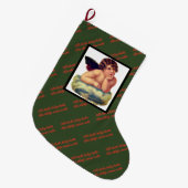 SILENT NACHT IN DUITSLAND W/ ANGEL Kerstmis stoppe Grote Kerstsok (Voorkant (Hangend))