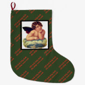 SILENT NACHT IN DUITSLAND W/ ANGEL Kerstmis stoppe Grote Kerstsok (Voorkant)