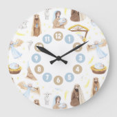 Silent Natitivity-kerstcadeau-plein, muur C Grote Klok (Voorkant)