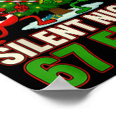 Silent Night 67 Fight Funny Christmas  Poster (Hoek)