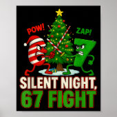 Silent Night 67 Fight Funny Christmas  Poster (Voorkant)