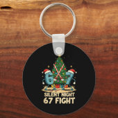 Silent Night 67 Fight Funny Christmas Tee Sleutelhanger (Voorkant)